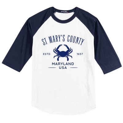 St MaryS County In Southern Maryland Est 1637 Baseball Sleeve Shirt