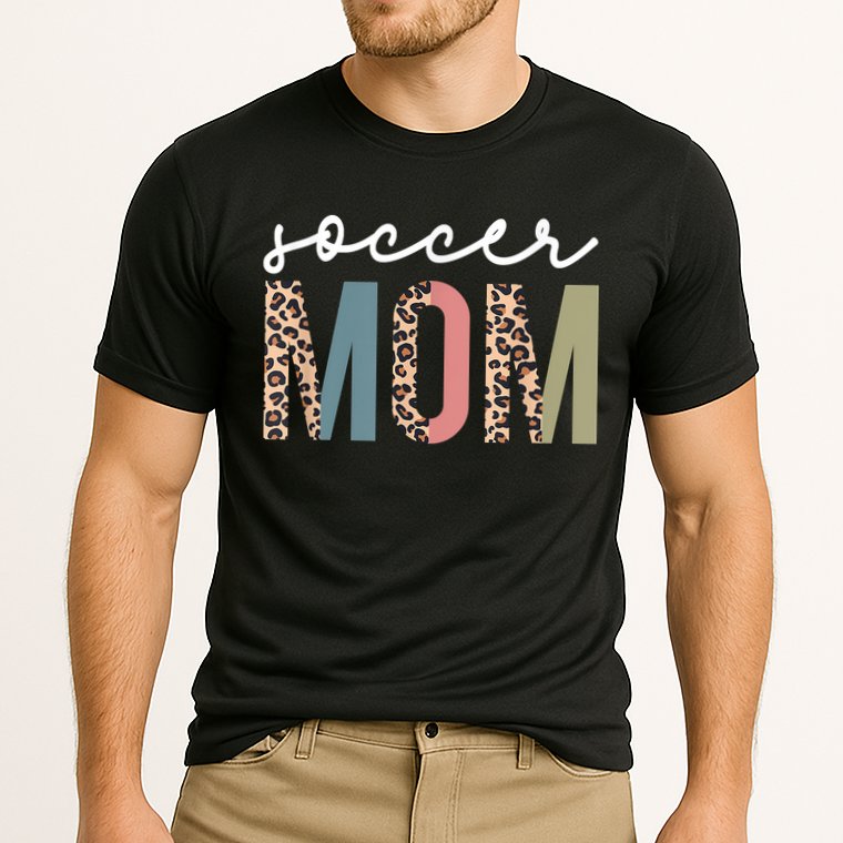 Soccer Mom Cute Mom Life Soccer Game Day Cheer Mom Leopard Cooling Performance Crew T-Shirt