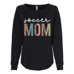 Soccer Mom Cute Mom Life Soccer Game Day Cheer Mom Leopard Womens California Wash Sweatshirt