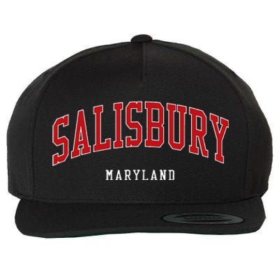 Salisbury Maryland College University Style Wool Snapback Cap