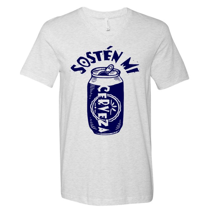 Sosten Mi Cerveza Hold My Beer V-Neck T-Shirt