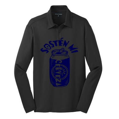 Sosten Mi Cerveza Hold My Beer Silk Touch Performance Long Sleeve Polo