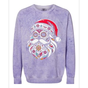 Santa Mexico Calavera Christmas Gift Colorblast Crewneck Sweatshirt