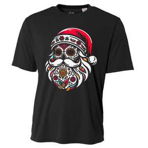 Santa Mexico Calavera Christmas Gift Cooling Performance Crew T-Shirt