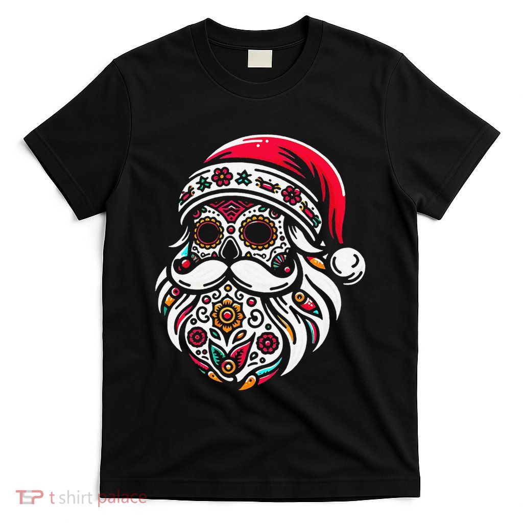Santa Mexico Calavera Christmas Gift T-Shirt