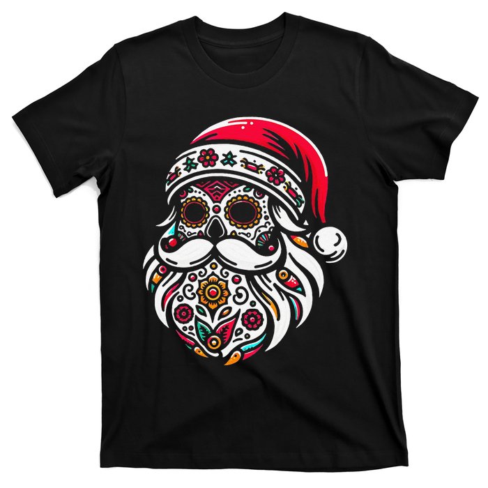 Santa Mexico Calavera Christmas Gift T-Shirt