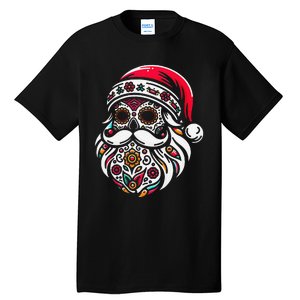 Santa Mexico Calavera Christmas Gift Tall T-Shirt