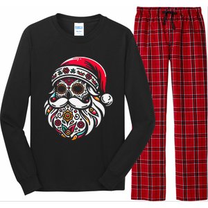 Santa Mexico Calavera Christmas Gift Long Sleeve Pajama Set