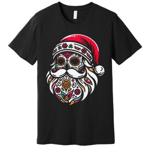 Santa Mexico Calavera Christmas Gift Premium T-Shirt