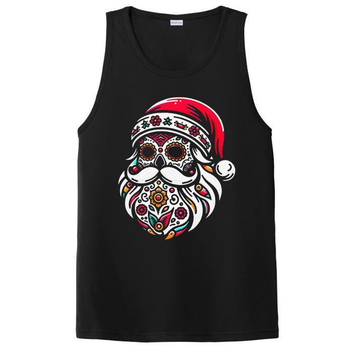 Santa Mexico Calavera Christmas Gift PosiCharge Competitor Tank