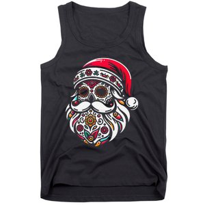 Santa Mexico Calavera Christmas Gift Tank Top