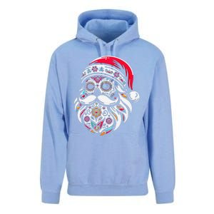 Santa Mexico Calavera Christmas Gift Unisex Surf Hoodie