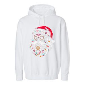 Santa Mexico Calavera Christmas Gift Garment-Dyed Fleece Hoodie