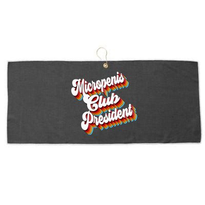 Sarcastic Micropenis Club President Large Microfiber Waffle Golf Towel