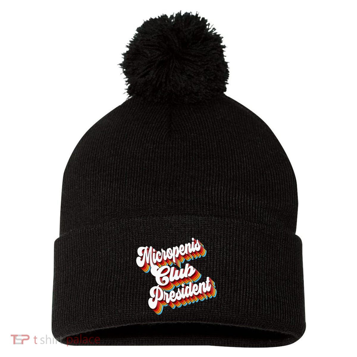 Sarcastic Micropenis Club President Pom Pom 12in Knit Beanie