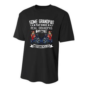 Santa Motorcycle Christmas For Grandpa Dad Motorcycle Riders  Youth Performance Sprint T-Shirt