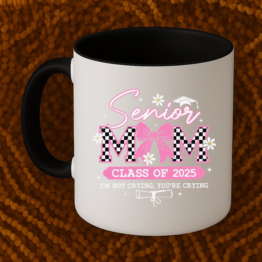 Senior Mom Class Of 2025 Senior 2025 Coquette Bow Mug