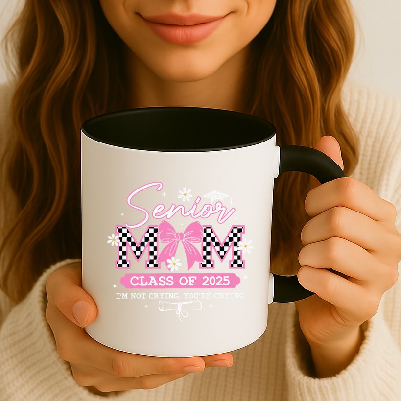 Senior Mom Class Of 2025 Senior 2025 Coquette Bow Mug