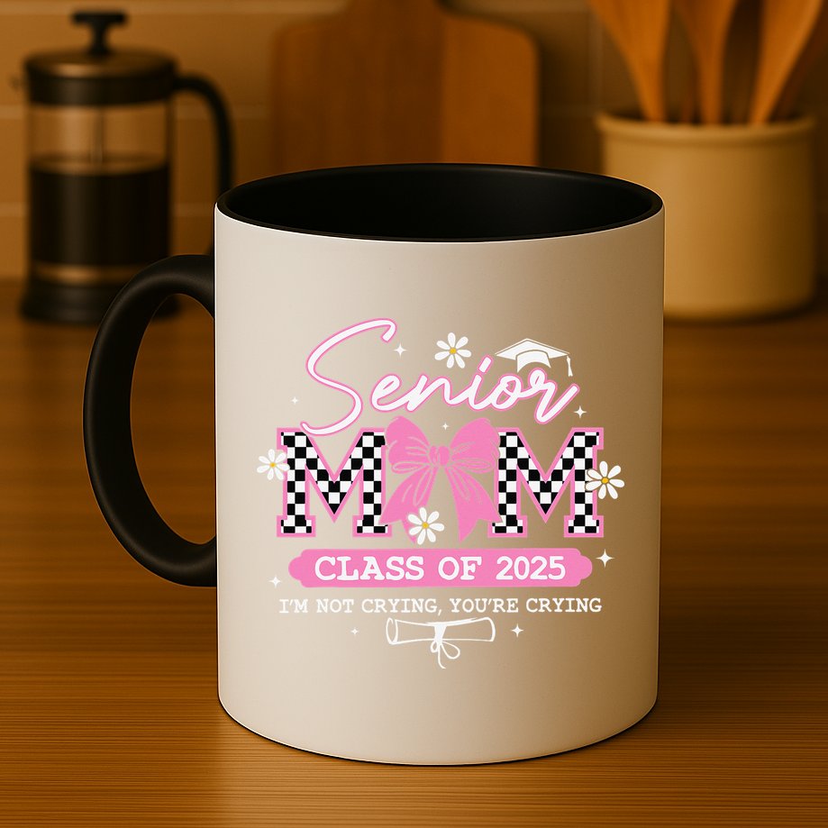 Senior Mom Class Of 2025 Senior 2025 Coquette Bow Mug