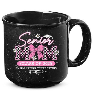 Senior Mom Class Of 2025 Senior 2025 Coquette Bow 15oz Campfire Ceramic Mug