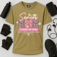 Senior Mom Class Of 2025 Senior 2025 Coquette Bow Cooling Performance Crew T-Shirt
