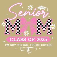 Senior Mom Class Of 2025 Senior 2025 Coquette Bow Cooling Performance Crew T-Shirt