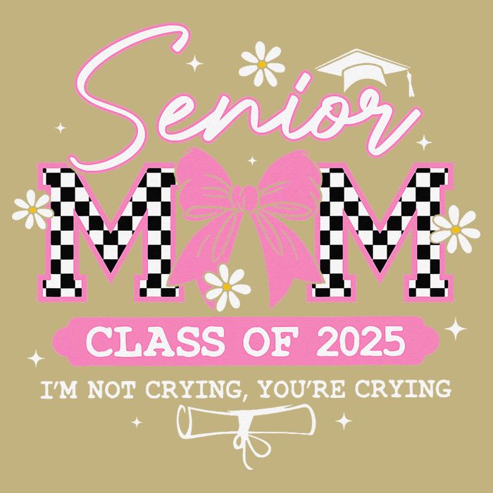Senior Mom Class Of 2025 Senior 2025 Coquette Bow Cooling Performance Crew T-Shirt
