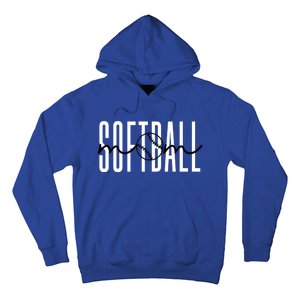 Softball Mom Crewneck Gift Cute Softball Mama Mothers Gift Hoodie