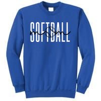 Softball Mom Crewneck Gift Cute Softball Mama Mothers Gift Sweatshirt