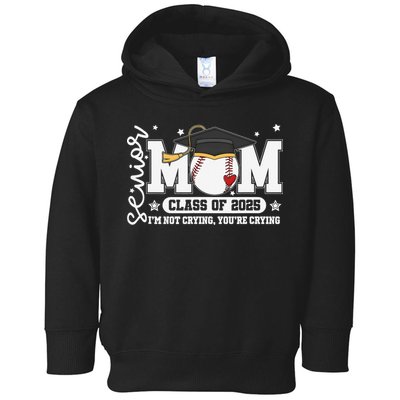Senior Mom Class Of 2025 Baseball Funny Mom Graduation Toddler Hoodie