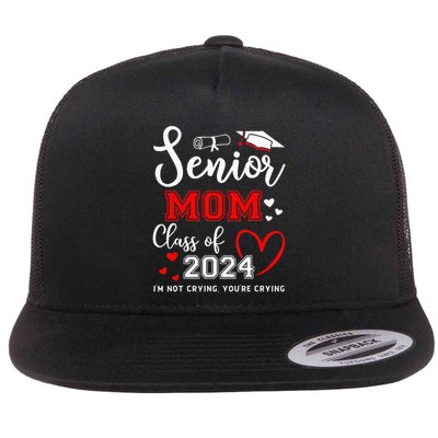 Senior Mom Class Of 2024 Im Not Crying Graduate School Flatbill Hat
