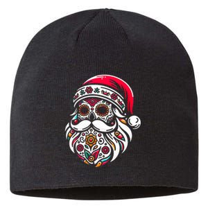 Santa Mexico Calavera Christmas Sustainable Beanie