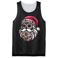 Santa Mexico Calavera Christmas Mesh Reversible Basketball Jersey Tank