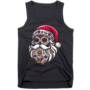 Santa Mexico Calavera Christmas Tank Top