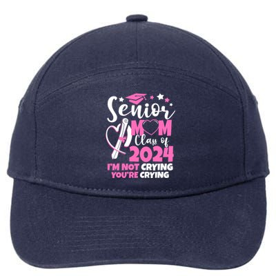 Senior Mom Class Of 2024 24 Graduate Graduation 24 Gift 7-Panel Snapback Hat