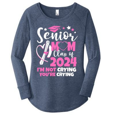 Senior Mom Class Of 2024 24 Graduate Graduation 24 Gift Women's Perfect Tri Tunic Long Sleeve Shirt