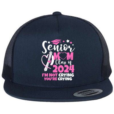 Senior Mom Class Of 2024 24 Graduate Graduation 24 Gift Flat Bill Trucker Hat