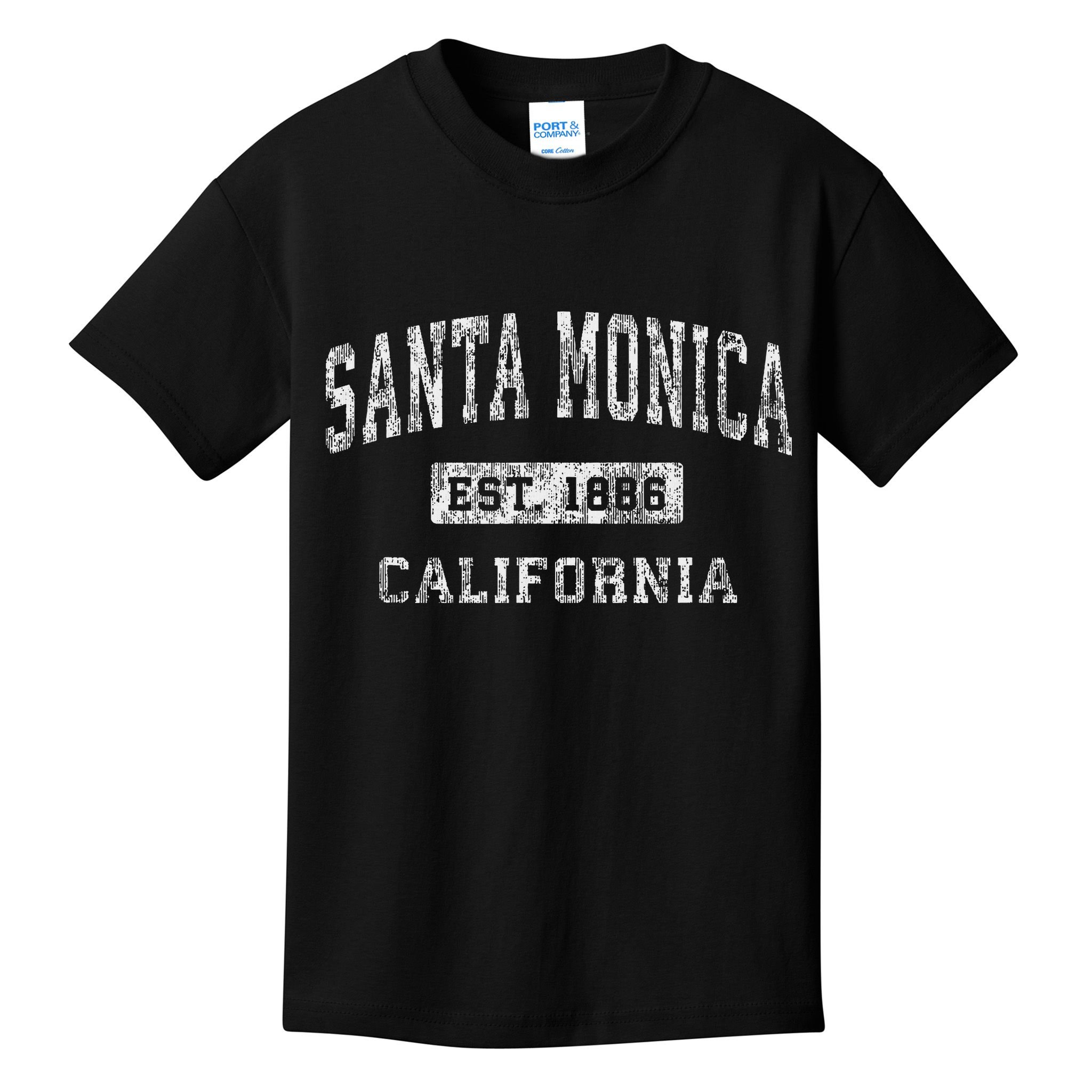 Santa Monica California Ca Vintage Established Sports Design Kids T-Shirt