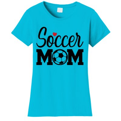 Soccer Mom Cute Mom Life Soccer Game Day Cheer Mom Gift Women's T-Shirt