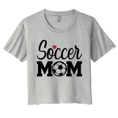 Soccer Mom Cute Mom Life Soccer Game Day Cheer Mom Gift Women's Crop Top Tee