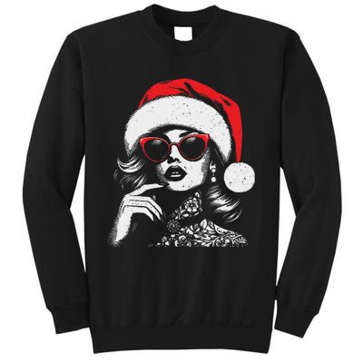 Stylish Mrs Claus Merry Christmas Xmas Vintage Women Sweatshirt