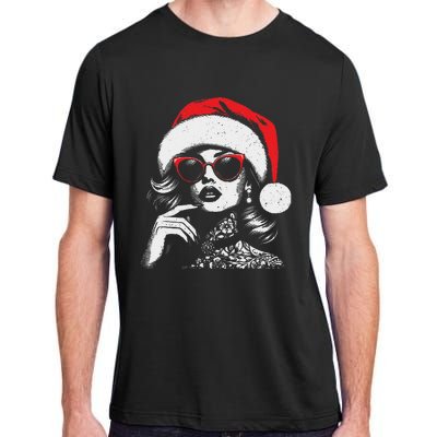 Stylish Mrs Claus Merry Christmas Xmas Vintage Women Adult ChromaSoft Performance T-Shirt