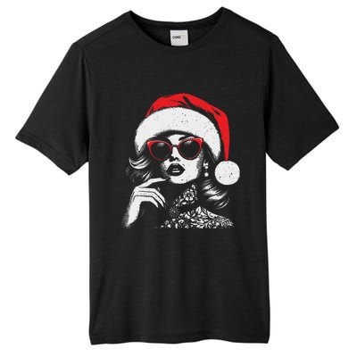 Stylish Mrs Claus Merry Christmas Xmas Vintage Women Tall Fusion ChromaSoft Performance T-Shirt