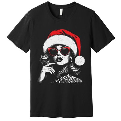 Stylish Mrs Claus Merry Christmas Xmas Vintage Women Premium T-Shirt