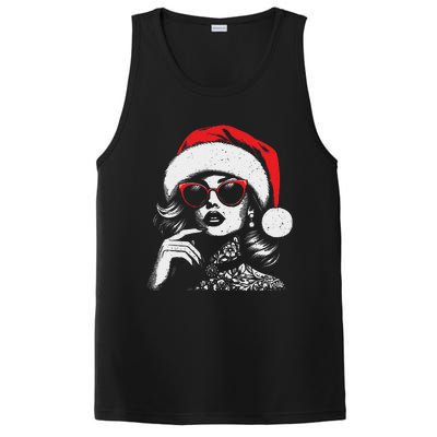 Stylish Mrs Claus Merry Christmas Xmas Vintage Women PosiCharge Competitor Tank