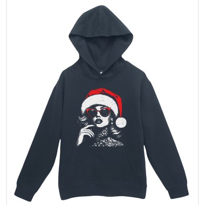 Stylish Mrs Claus Merry Christmas Xmas Vintage Women Urban Pullover Hoodie