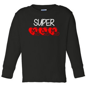 Super Mum Cute Mothers Day Lovely Toddler Long Sleeve Shirt