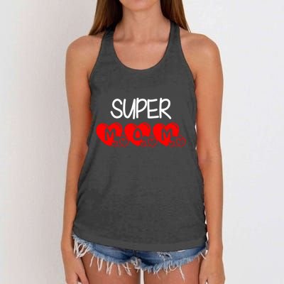 Super Mum Cute Mothers Day Lovely Women's Knotted Racerback Tank