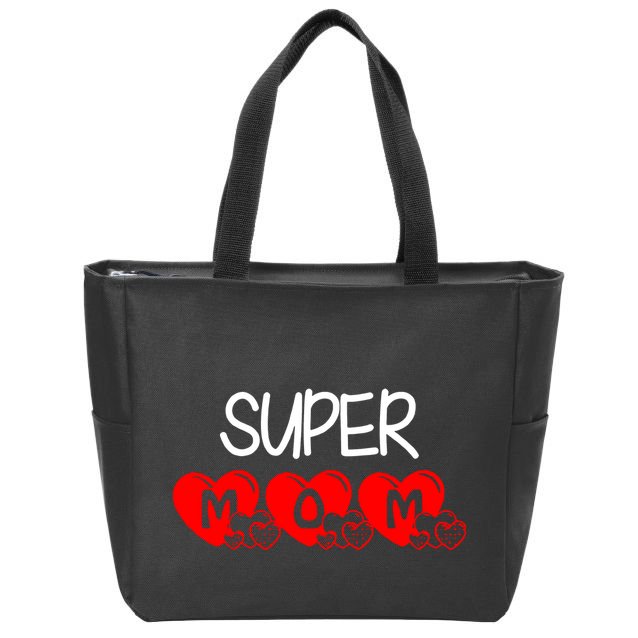 Super Mum Cute Mothers Day Lovely Zip Tote Bag