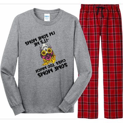 Some Moms Cuss Too Much Its Me Im Some Moms Skull Gift Long Sleeve Pajama Set